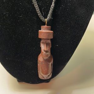 N81. Easter Island statue necklace.